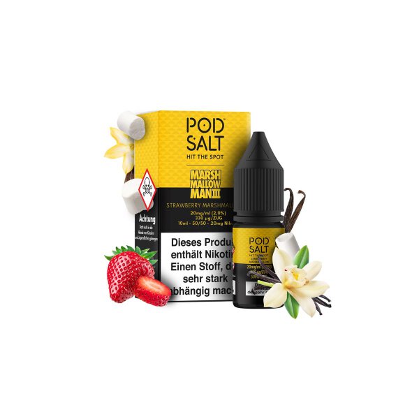 Pod Salt Fusion - Strawberry Marshmallow 10 ml - 20 mg/ml