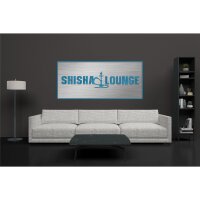 Hookah Club Edelstahl Schild mit LED Beleuchtung