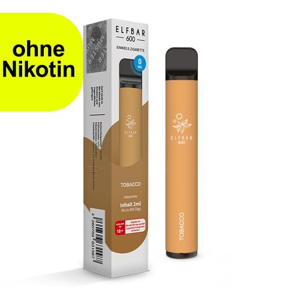 Elf Bar 600 - Tobacco Nikotinfrei |Online Kaufen 5,9, 5,40