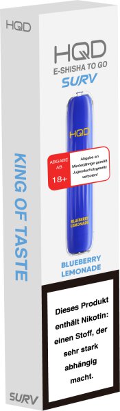 HQD Wave E-Zigarette - 600 Blueberry Lemonade 18mg