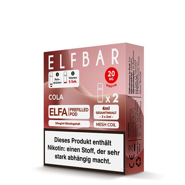 Elf Bar Elfa Pod 20mg - Cola (2 Stück Pro Packung)