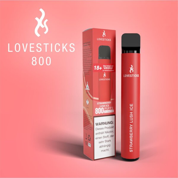 Lovesticks 800 - Strawberry Lush Ice 20mg/ml