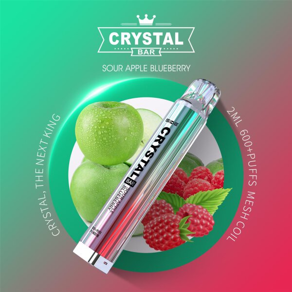 SKE Crystal Bar 600 - 2mg Sour Apple Blueberry