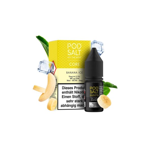 Pod Salt Core - Banana Ice - Nikotinsalz Liquid 10ml - 11mg/ml