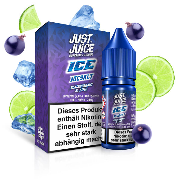 Just Juice - Blackcurrant & Lime Ice 20mg/ml