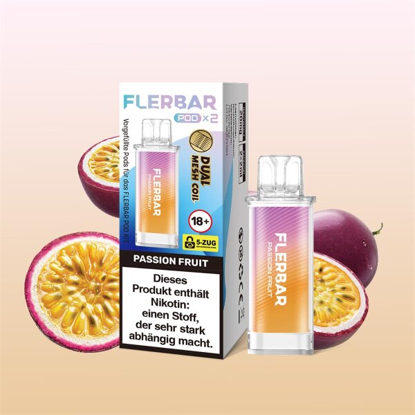 Flerbar Pod - Passion Fruit 20mg (2x pro Packung)