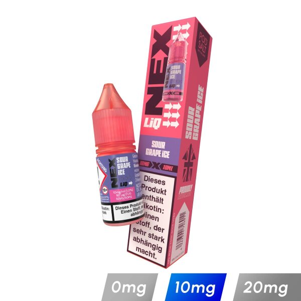 NexLiq Liquid NicSalt - Sour Grape Ice 10mg