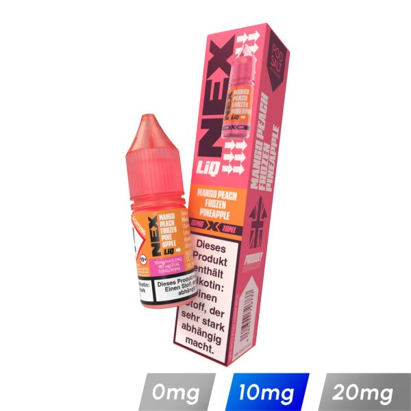 NexLiq Liquid NicSalt - Mango Peach Frozen Pineapple 10mg