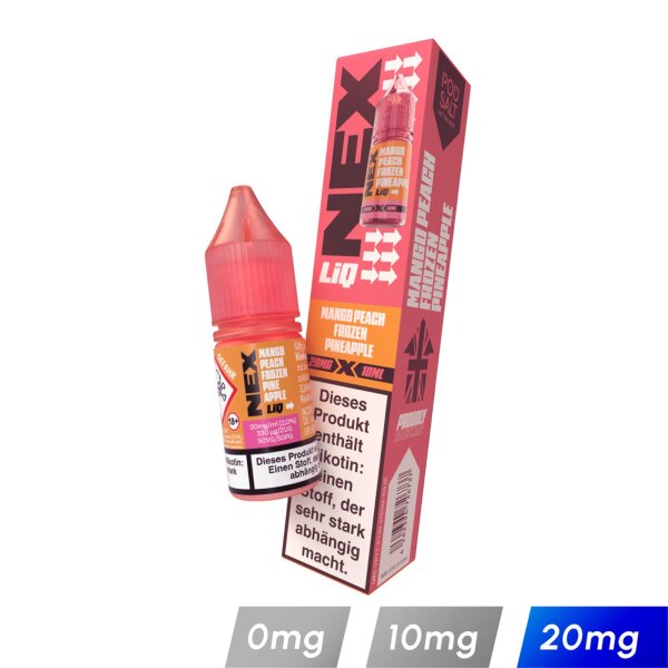 NexLiq Liquid NicSalt - Mango Peach Frozen Pineapple 20mg