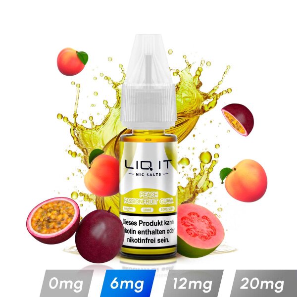 LIQ IT Liquid - Peach Passionfruit Guava 6mg