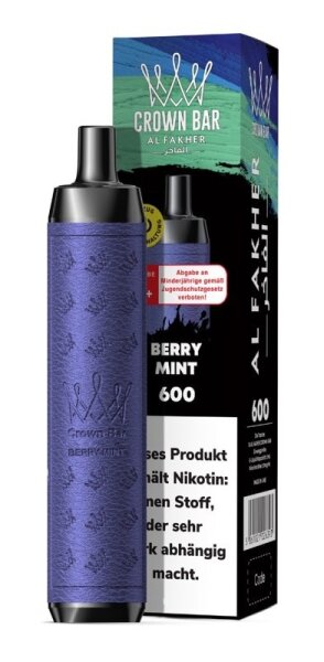Al Fakher Vape Crown Bar 600 - Berry Mint 20mg