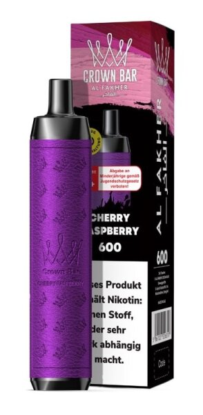 Al Fakher Vape Crown Bar 600 - Cherry Raspberry 20mg