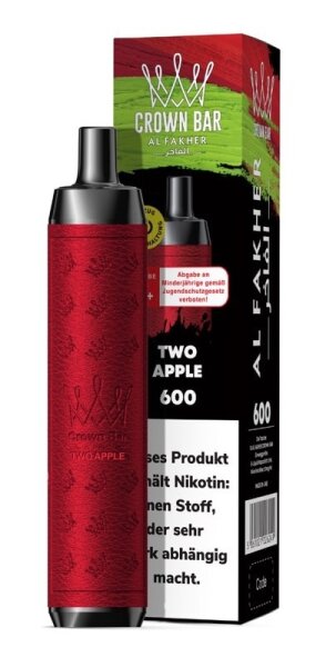Al Fakher Vape Crown Bar 600 - Two Apple 20mg