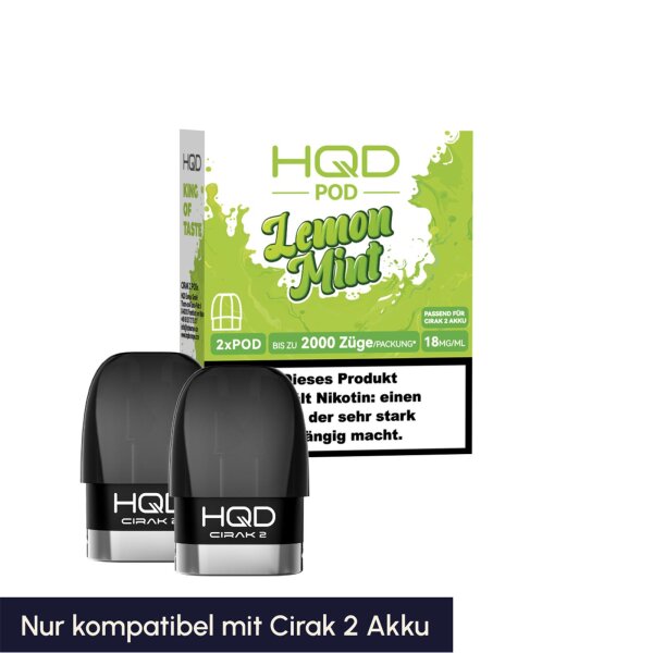 HQD Cirak 2 Pods 18mg/ml - Lemon Mint