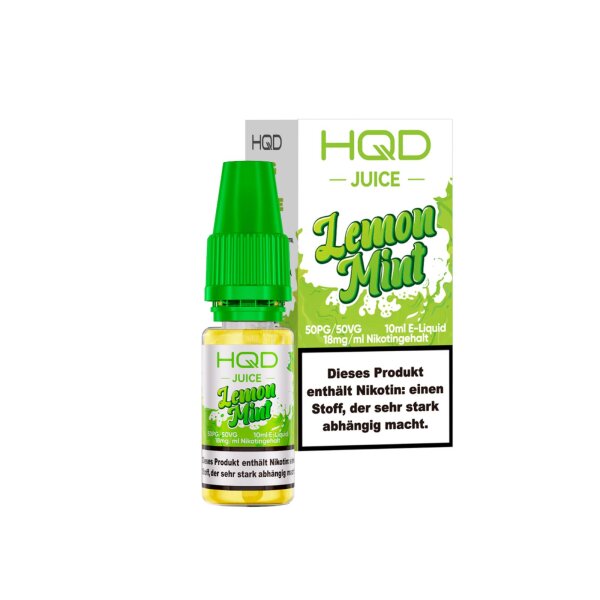 HQD Juice Liquid 10ml - Lemon Mint 18mg/ml