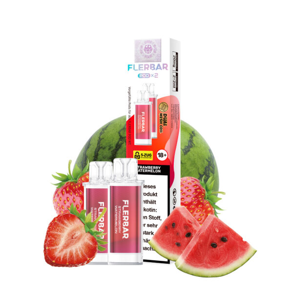 Flerbar Pod - Strawberry Watermelon 20mg (2x pro Packung)