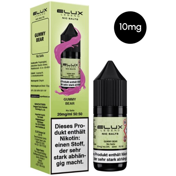 Elux Nic Salts - Gummy Bear 10mg