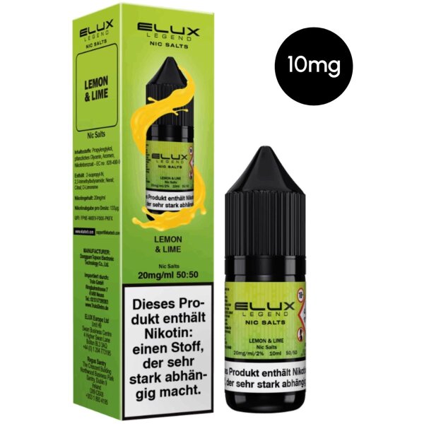 Elux Nic Salts - Lemon & Lime 10mg