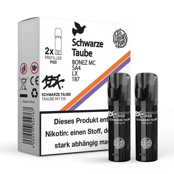 187 Straßenbande Pod - Schwarze Traube 20mg (2er Pack)