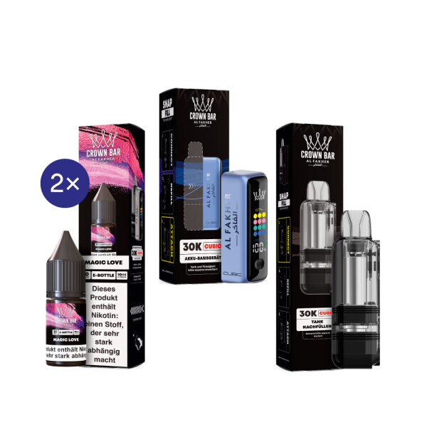 Cubic 30K Kit by Al Fakher - Blue + Magic Love 20mg