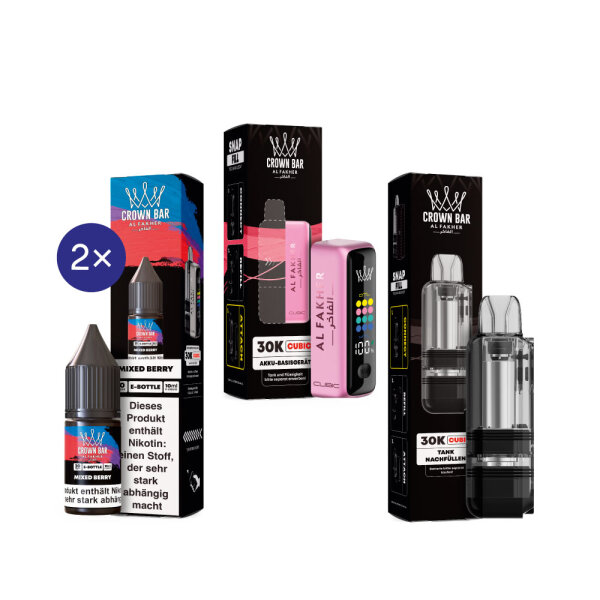 Cubic 30K Kit by Al Fakher - Hot Pink + Mixed Berry 20mg