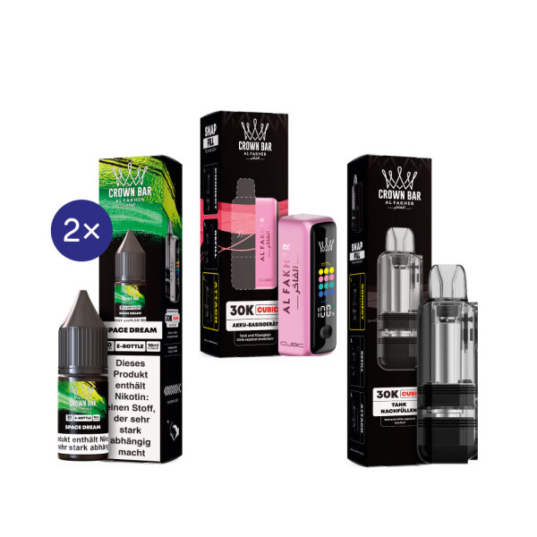 Cubic 30K Kit by Al Fakher - Hot Pink + Space Dream 20mg