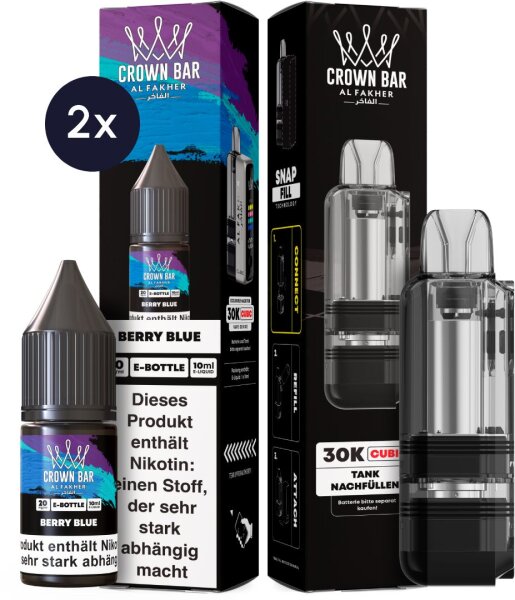 Cubic 30K Ersatzpod + 2x Snap Liquid - Berry Blue 20mg