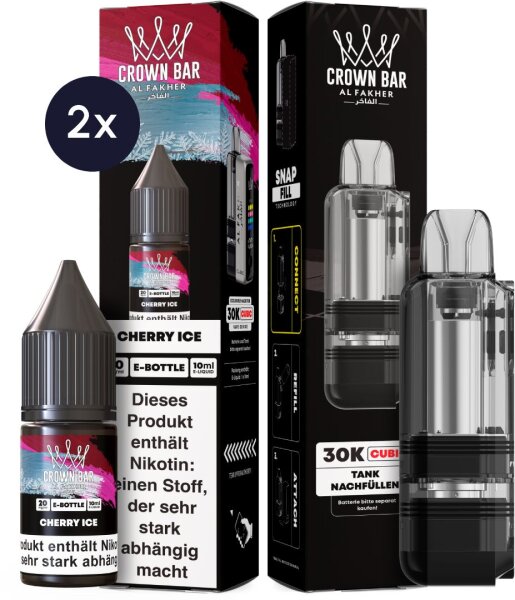 Cubic 30K Ersatzpod + 2x Snap Liquid - Cherry Ice 20mg