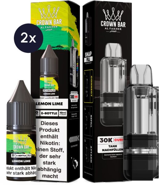 Cubic 30K Ersatzpod + 2x Snap Liquid - Lemon Lime 20mg