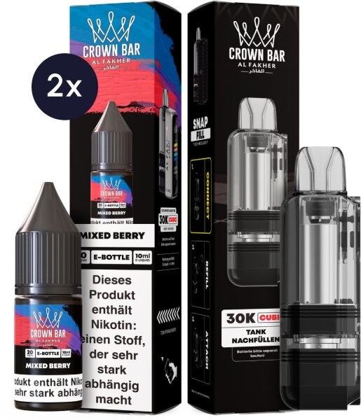 Cubic 30K Ersatzpod + 2x Snap Liquid - Mixed Berry 20mg