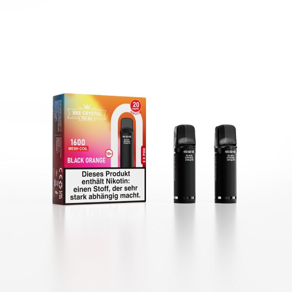 SKE Crystal Pro 800 Pod Black Orange (2er Pack)