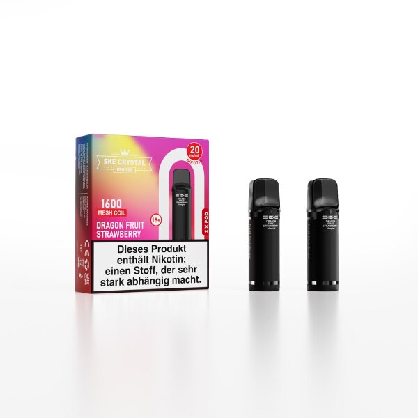 SKE Crystal Pro 800 Pod Dragon Fruit Strawberry (2er Pack)