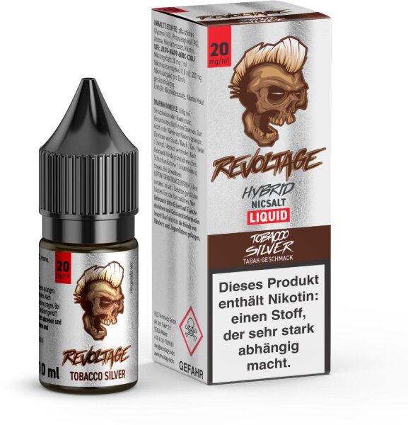 Revoltage Liquid 10ml Tobacco Silver 10mg