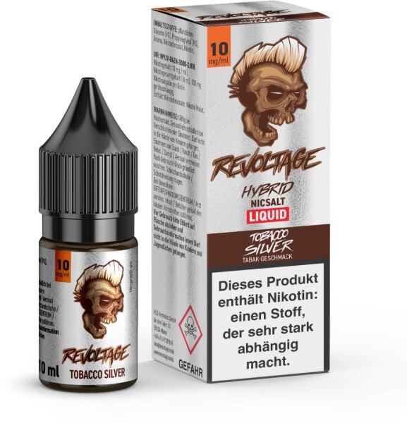 Revoltage Liquid 10ml Tobacco Silver 20mg