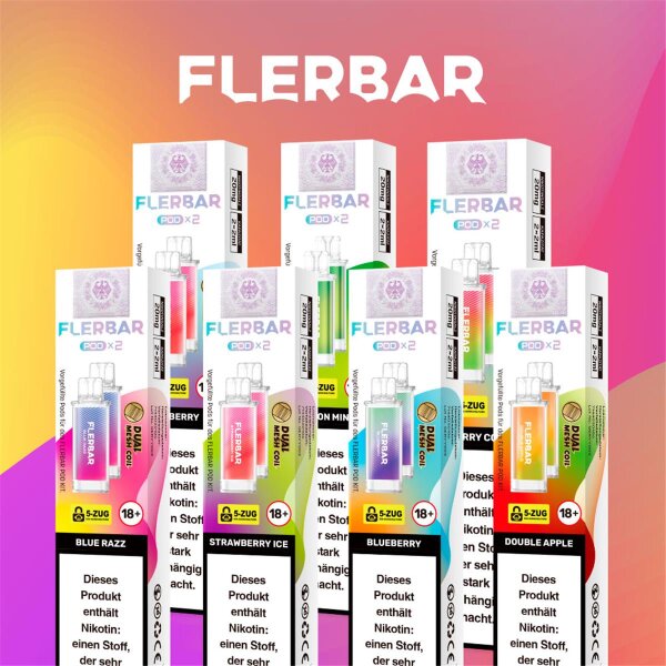 Flerbar Pod - Alle Sorten 20mg (2x pro Packung)