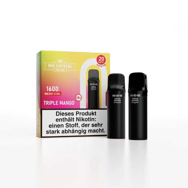 SKE Crystal Pro 800 Pod Triple Mango (2er Pack)