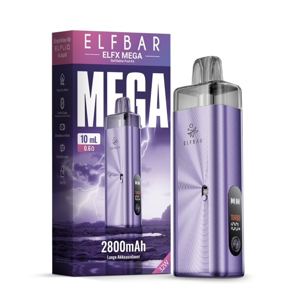 ElfX Mega Refillable Pod Kit - Purple