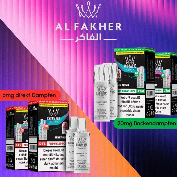 Al Fakher 600 Pod - Alle Sorten (20mg & 6mg)
