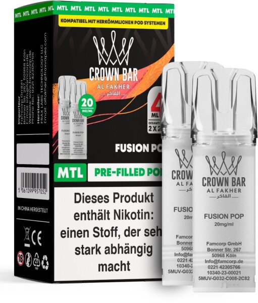 Al Fakher 600 Pod - Fusion Pop 20mg (Mund zu Lunge)