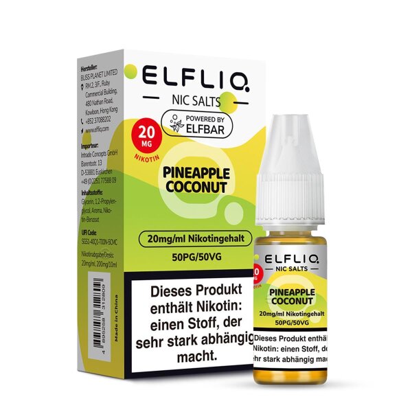 ELFBAR ELFLIQ 10ml - Pineapple Coconut Nikotinsalz 20mg