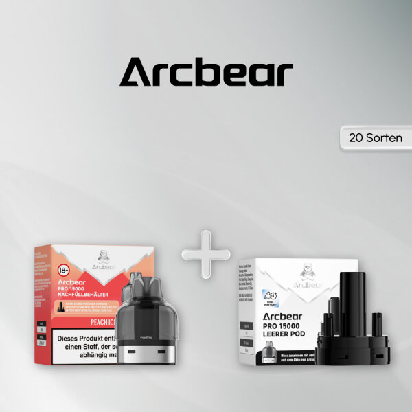 Arcbear Pro 15000 Pod 10ml - Alle Sorten (inkl. Verdampfer)